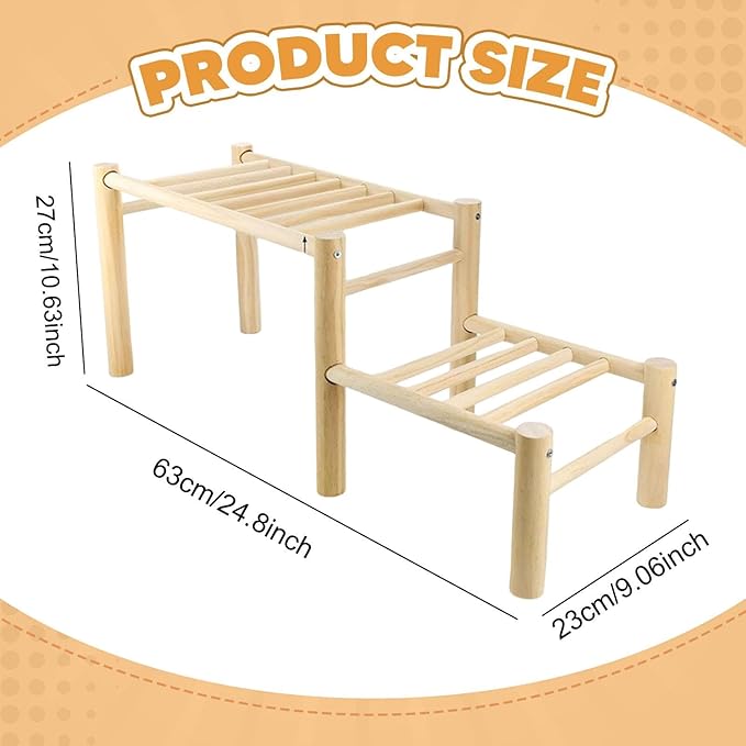 Chicken Perch for Inside Coop Roosting Bar Wooden for Platform Easy to Assemble Standing Rack Frame for