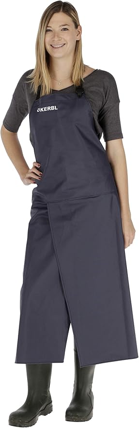 Kerbl 15621 MaxiMove Milk and wax apron, blue, 125 cm long, 100 cm wide