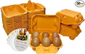 Reusable Egg Cartons, Paper Pulp Material, 50 Pack, Pink Yellow Orange Red Colors, Farm Fresh Eggs Storage Container (Orange)