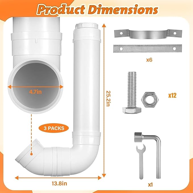 3 Pack Automatic Chicken Feeder No Waste, PVC Pipe Chicken Coop Feeder, Rat Proof Chicken Feeders, with Lid Hanging for Chicken Poultry Feeder