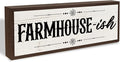 Farmhouse-ish Sign, Cottage Decors, Decorative Wooden Wall Plaque for Indoor Outdoor Decor, Farmhouse Home Decor for Entryway, Funny Farm Gift 9.5x3.1x1 inches