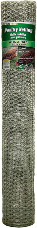 YARDGARD – 1 Inch Twisted Mesh Wire Fence – 28 Inches by 25 Feet – 14 Gauge Galvanized Steel – for Garden Fencing | Property Protection | Poultry and Rabbit Enclosures | Split Rail Backing
