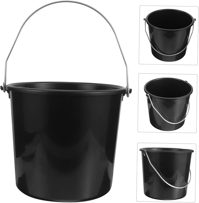 Portable Plastic Feed Bucket with Handle Durable Calf Feeding Container for Farm Home Kitchen Multipurpose Utility Bucket for Water Ice Milk More