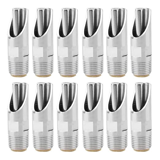 12 Pieces Pig Nozzle Nipple Drinker Stainless Steel 1/2" NPT Water Feeder for Sows Piglets