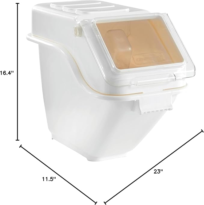 Ingredient Bin - 6.3 Gallon/100 Cup Capacity - Holds Up To 44 lbs. of Sugar or 30 lbs. of Flour - NSF (29A-005)