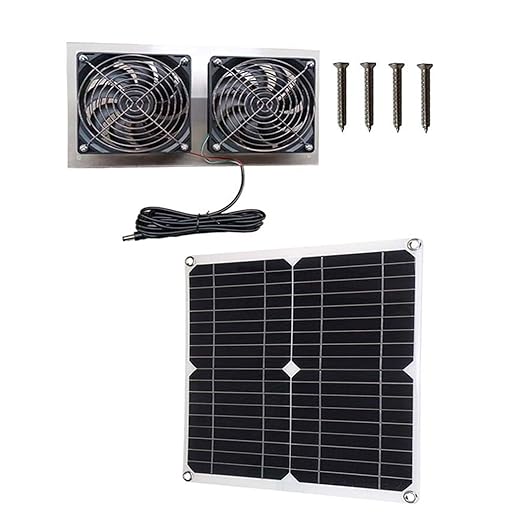 Flexible Solar Operated Exhaust Fan Temperature Control Device for Motorhomes Ships Hen Houses Dog Dens Ventilation Solar Vent Fan