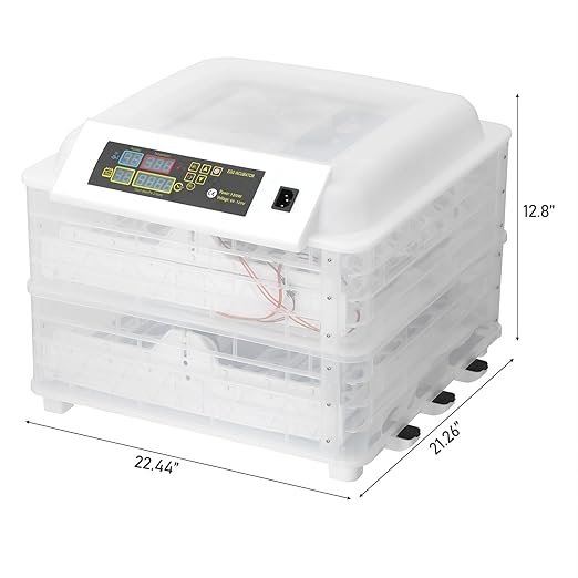 96 Egg Incubator with Automatic Turner for Hatching Chicken Duck Quail - 2-in-1 Digital Poultry Incubator Clear View Window, Temperature Control 20-40°C (68-104°F) for Farm, School, Home Use
