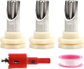 Pig Nipple Waterer for Barrel Kits, 3pcs Stainless Steel Automatic Pig Drinker Feeder Water Tank Connector with 1 Hole Opener & PTFE Tapes, Watering Systems Kit for Pig/Goats/Swine/Piglets/Drinking