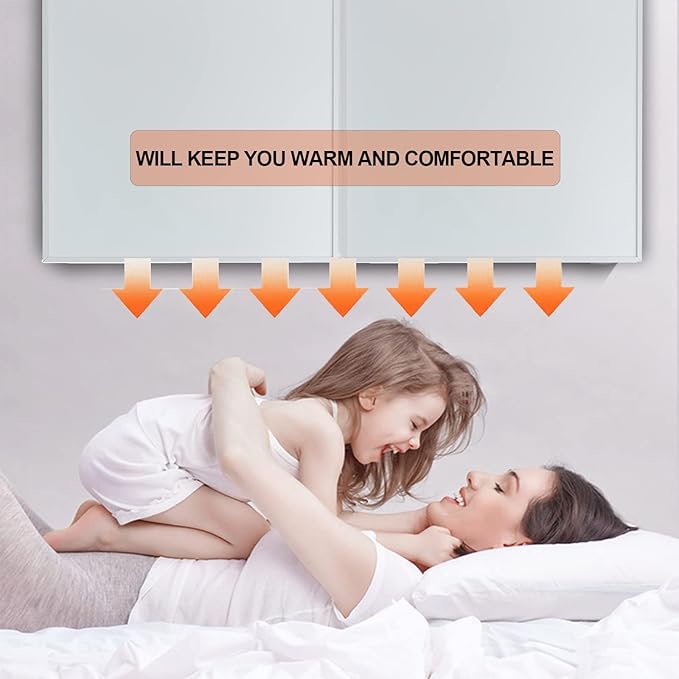 Wall-Mounted 120V 350W Space Heater Panel with Convection Heating ‒ Portable with Stand, Energy Efficient, Overheat Protection ‒ Ideal for 110 Sq. Ft.Rooms (24 x 24 x 1.18 inches)