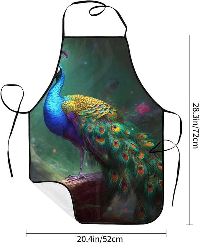Cute Colorful Dog Paw Printed Unisex Bib Aprons BBQ Cooking Kitchen Aprons for Women Men Chef