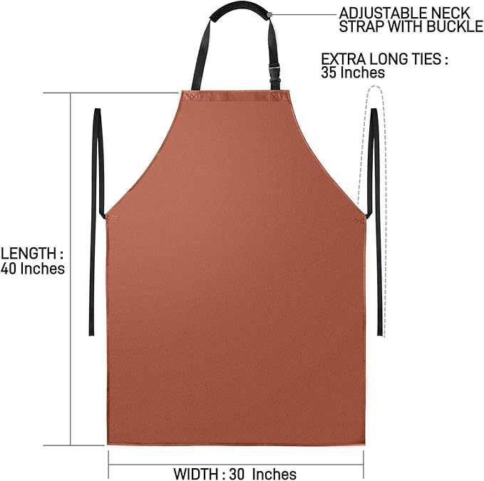 Waterproof Apron with Comfortable Adjustable Bib Rubber Vinyl Dishwasher Heavy Duty Apron for Men Women Dishwashing
