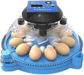 Egg Incubators, Round Poultry Hatcher, Automatic Temperature Control Digital Display Incubator, for Hatching Chick Duck Goose Pigeon Quail Bird Eggs (12 Pieces)