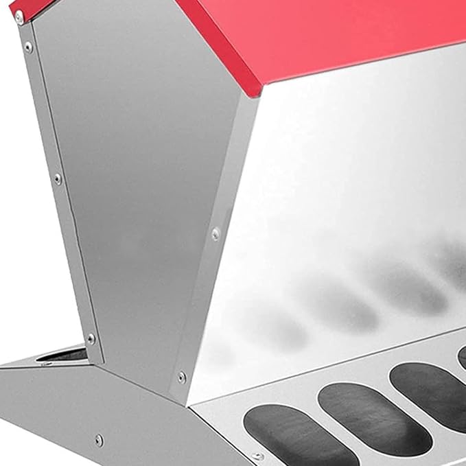 Chicken Coop Feeder Feeder Large Capacity Galvanized Heavy Duty Container Coop Accessories Outdoor Feeding Equipment