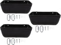 Pssopp Hanging Poultry Feeder Trough, Space Saving Design Versatile Use Easy to Cleanup Plastic Hanging Chicken Feeder for Farm (Black)