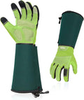 Vgo... Gardening Gloves Ladies,Safety Work Gloves,Long Sleeves Gauntlet,Puncture Proof,Touchscreen(Size S,Light green,SL7477)