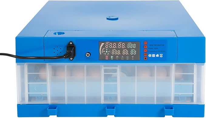 Automatic Egg Incubator,Digital Poultry Hatcher Machine,360° Automatic Egg Turning & Temperature Control,General Purpose Incubator for Hatching Chicken Duck Quail Eggs (48 Egg)