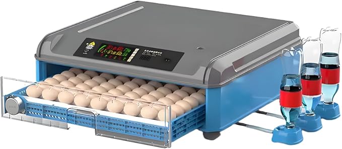 Egg Incubator - Automatic Turning, Humidity Control, Digital Display, for Hatching Chicken, Duck, Quail Eggs, Adjustable Capacity