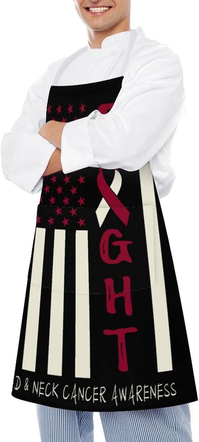 Bahamas Map Flag Apron,Waterproof Unisex Adult Aprons with Pockets Kitchen Baking Aprons