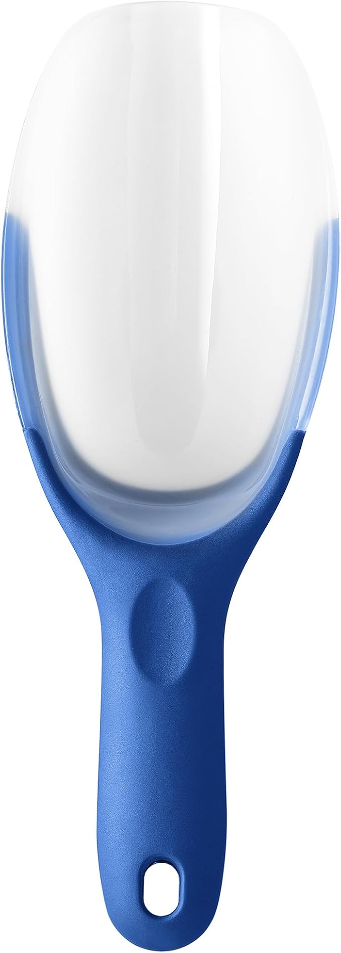 Spring Chef Magnetic Ice Scoop for Freezer - Contoured Translucent Flexi-Plastic Food Scooper with Comfortable Handle, Kitchen Scoop for Ice Machine, Popcorn, Flour, Pet Food, Dry Goods - Sapphire