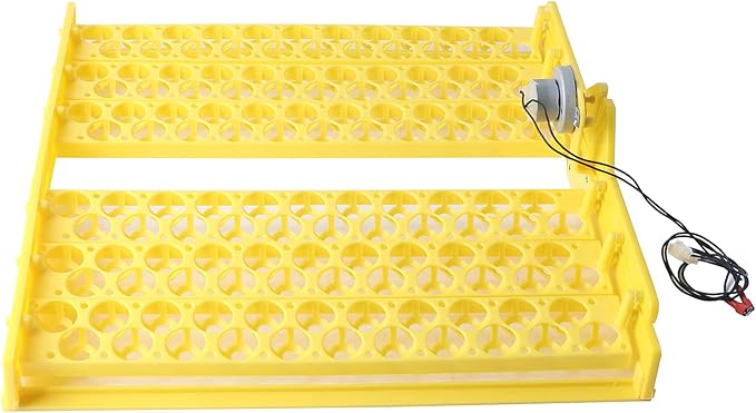 Depisuta Automatic Egg Incubation Tray, 132 Eggs Turning Tray with Even Heating for Chicken Duck Quail Incubators (12V)