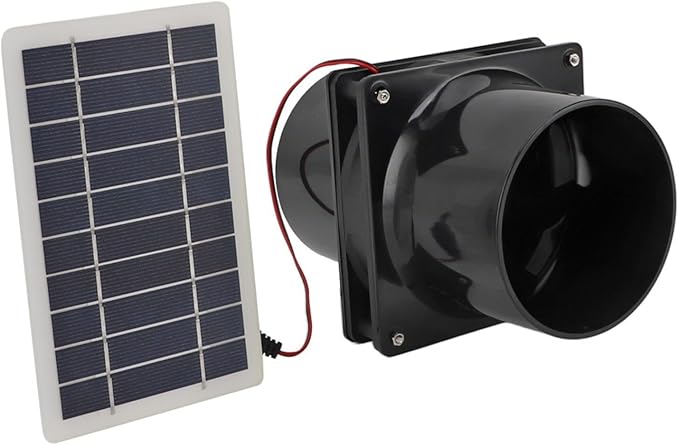 Solar Powered Fan,10W Efficient Solar Exhaust Intake Fan, Ventilation Fans for Chicken Coops, Greenhouses, Pet Houses, Sheds & Windows