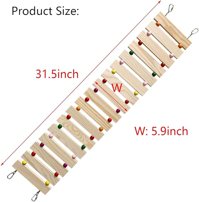 Vehomy Chicken Coop Toy - Natural Wood Chicken Ladder, Swing, Perch for Hens, Poultry, Rooster, Chicks