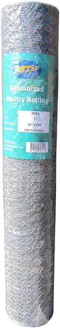 20GA Galvanized Hexagonal Poultry Netting Chicken Wire 36 inches x 150 feet x 2 inches Mesh
