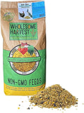 Non-GMO 40 lb Turkey Feed - Natural Peacock, Game Bird & Bird Feed, 24% High Protein Complete Food with Essential Oils, Herbs, Vitamins & Probiotics Formula for Healthy Flock Growth