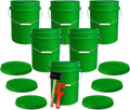 ePackageSupply 5 Gallon Plastic Bucket with Airtight Lid | Made in USA | Food Grade Bucket | BPA-Free | Heavy Duty 90 Mil All Purpose Pail | One 12" Rubber Mallet & One Lid Opener Included | 6 Pack