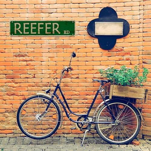 Vintage Reefer Road Metal Tin Sign - 4''x16'' - Home, Restaurant, Bar, Cafe, Garage Decor