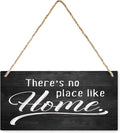 Welcome Front Porch Door No Place Like Home Sign - House Warming Gift Wooden Hanging Decor for Bar Cafe Pub Garage Garden Kitchen 12"x6"