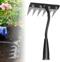 2026 New Iron Weeding Rake 2.0, 5/6/7/8 Teeth Carbon Steel Garden Weeding Rakes, Iron Rake for Gardening and Weeding, Heavy-Duty Garden Weed Puller Tool for Lawn Yard Gardens Farm (6Teeth)