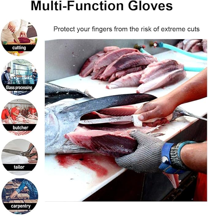 Cutting Gloves Cut Resistant Gloves, Level 9 Cut Proof Gloves Cut Resistant Work Gloves, Kitchen Gloves for Cutting