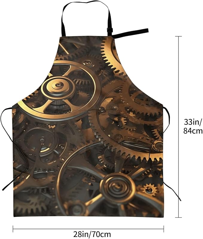 Waterproof Aprons for Women Men Adjustable Bib Cool Electric Guitar Apron Chef Cooking Aprons for Kitchen