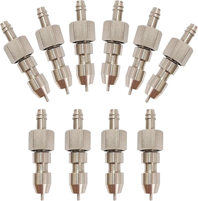 10pcs Stainless Steel Rabbit Water Nipples Metal Dispenser Hamster Waterer Automatic Watering System Kit