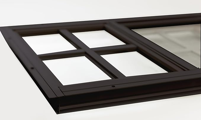 Shed Windows 12x18 (2-Pack) | Sliding Windows with Tempered Glass & Screens | Flush Mount, Brown Aluminum Frames for Sheds, Chicken Coops & Playhouses