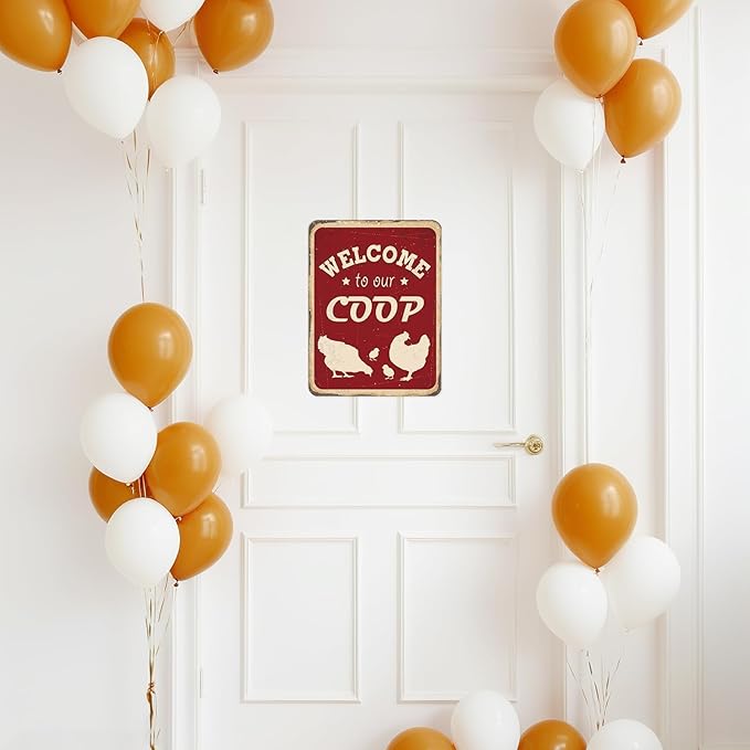 WERNNSAl Chicken Party Decorations - 9PCS Chicken Birthday Party Supplies for Kids Adults Funny Farm Chicken Coop Sign Gift Posters for Door Yard Garden Wall Decor