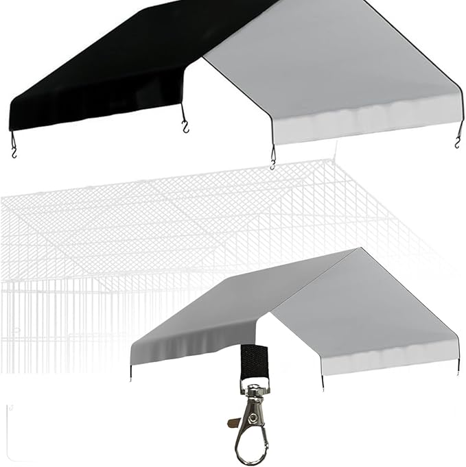 Large Chicken Coop Cover Cloth Waterproof Dustproof Chicken Cage Cover Canopy for Yard, Garden, Gray