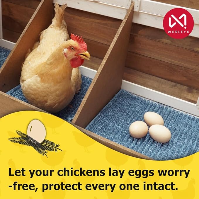 6PCS Washable Chicken Nesting Pads for Laying Eggs, Silicone Nesting Pads for Chicken Coop, Chicken Coop Accessories