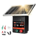 20 Miles Solar Electric Fence Charger, 0.5 Joule Portable Solar Fence Charger, Solar Electric Fence Kit, with 10W Solar Panel