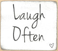 Farmisms 3x3 Inspirational Wooden Rustic Country Signs for Country Farm Living –Laugh Often