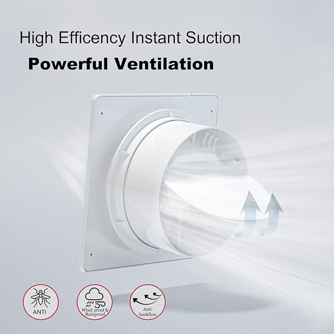 Solar Powered Fan, 9.1" Solar Exhaust Fan Kit, 25W Waterproof Chicken Coop Fans with 14.8Ft On/Off Switch Cable & Power Adapter, Cooling Ventilation for Greenhouse, Shed, Outside, Garages, Dog House