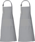 RAJRANG 100% Cotton Cooking Apron with 3 Pockets Kitchen Chef BBQ Adjustable Bib Aprons for Women Men