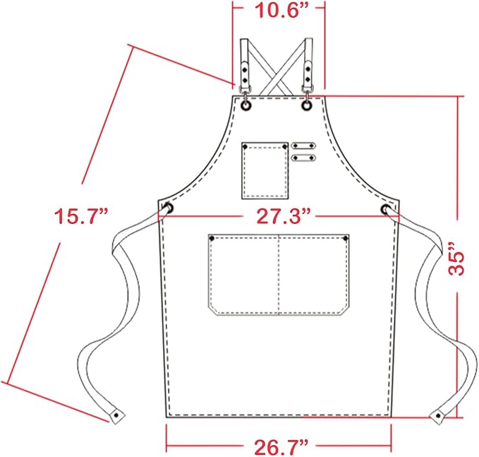 carrotez Adjustable Over sized Plus Size Canvas Apron with Pockets Men and Women Aprons