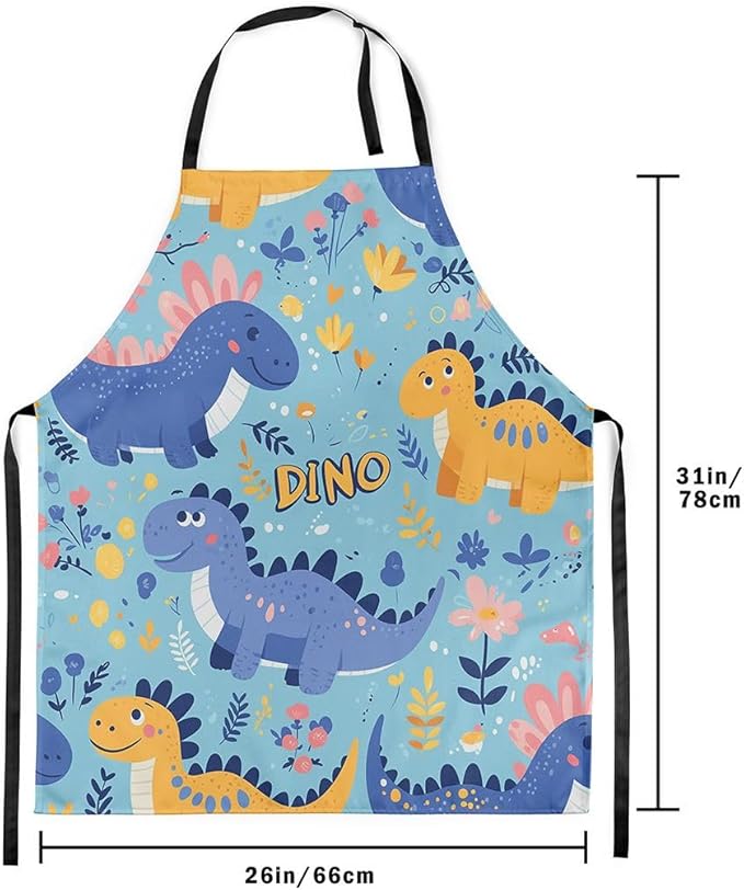 jejeloiu Cartoon Cats Apron for Women Men 26"x31"