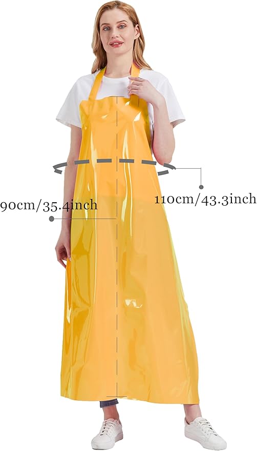 Nanxson TPU Waterproof Apron Lightweight Work Apron with Adjustable Buckle for Pet Bathing,Dishwashing,Butchers,Housework