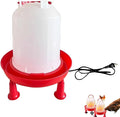 Heated Chicken Waterer, Integrated Temperature Chicken Water Heater with Handle for Chicken Coop, Poultry Water Dispenser for Winter (3, Liters)