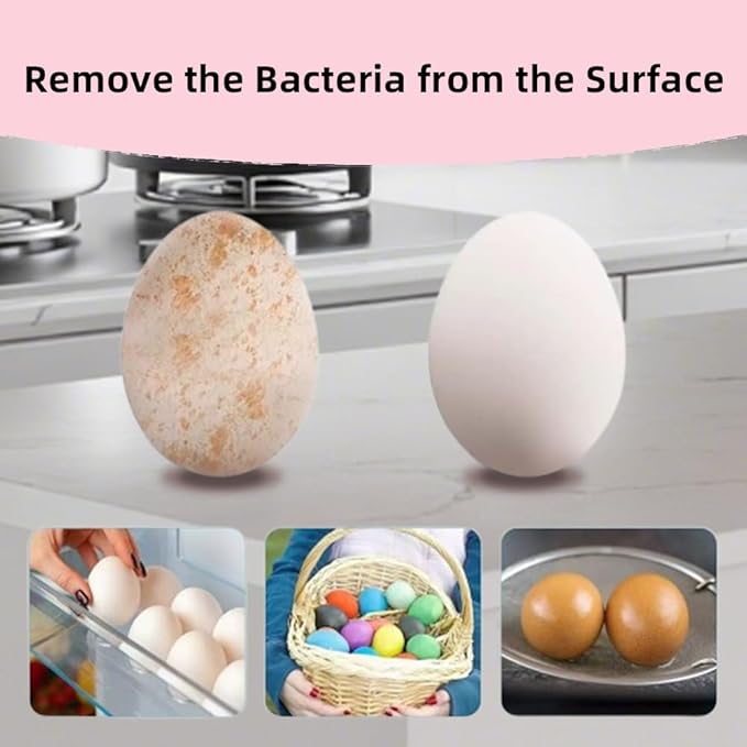 Layver Egg Brush Cleaner, Egg Cleaner Scrubber for Fresh Eggs, Silicone Egg Washer, Multipurpose Washing Egg Tool for Fruits and Vegetables (Pink)