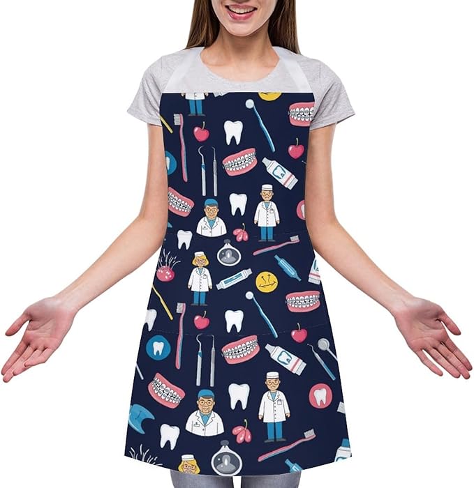 Chef Bib Apron for Restaurant, Anti-Stain with Pocket Adjustable, Cooking Dishwashing Lab Use