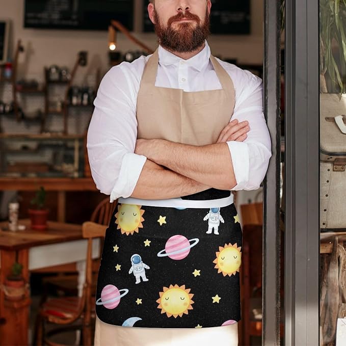 Unisex Half Waiter Waist Short Apron Waterproof Chef Works Waitress Aprons